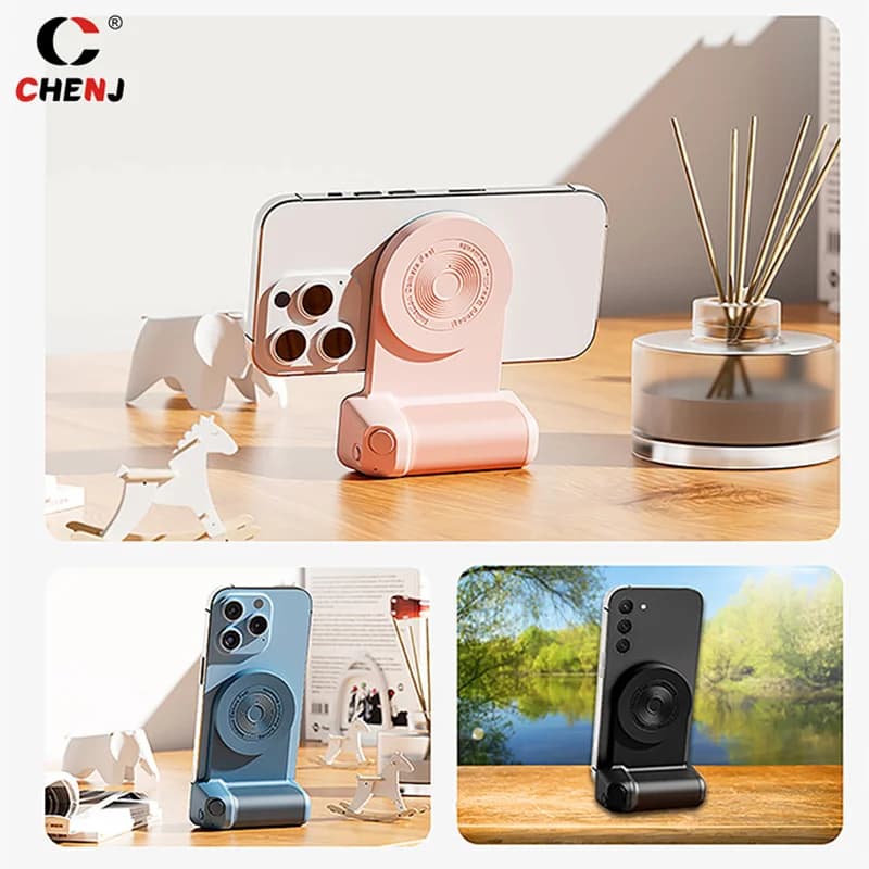 Magnetyczny uchwyt do aparatu, stabilizator Bluetooth do telefonów komórkowych, uchwyt do zdjęć, antywstrząsowy, do selfie, do ładowania bezprzewodowego Magsafe