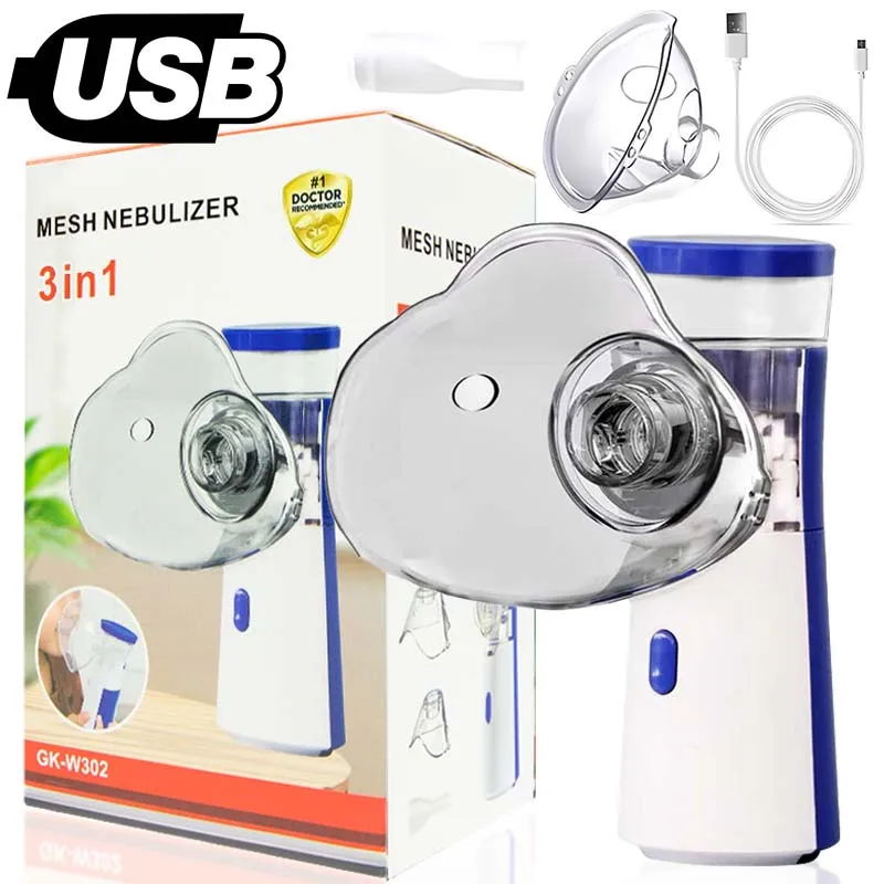 Przenośny cichy inhalator siatkowy, bateryjny, uniwersalny 🫁